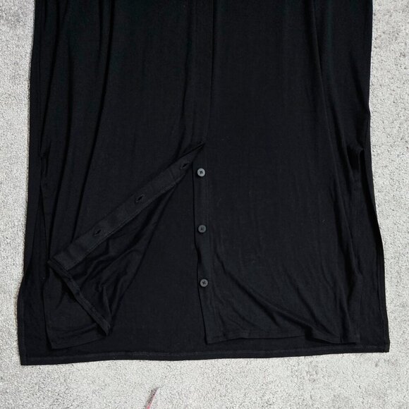 Universal Standard for J. Crew Black Jersey Knit Puff Sleeve Maxi Dress Capsule - Picture 4 of 7